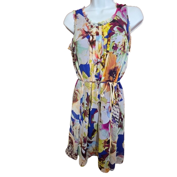 Simply Vera Vera Wang Dresses & Skirts - Simply Vera Vera Wang Floral Sleeveless Dress XS Lined EUC